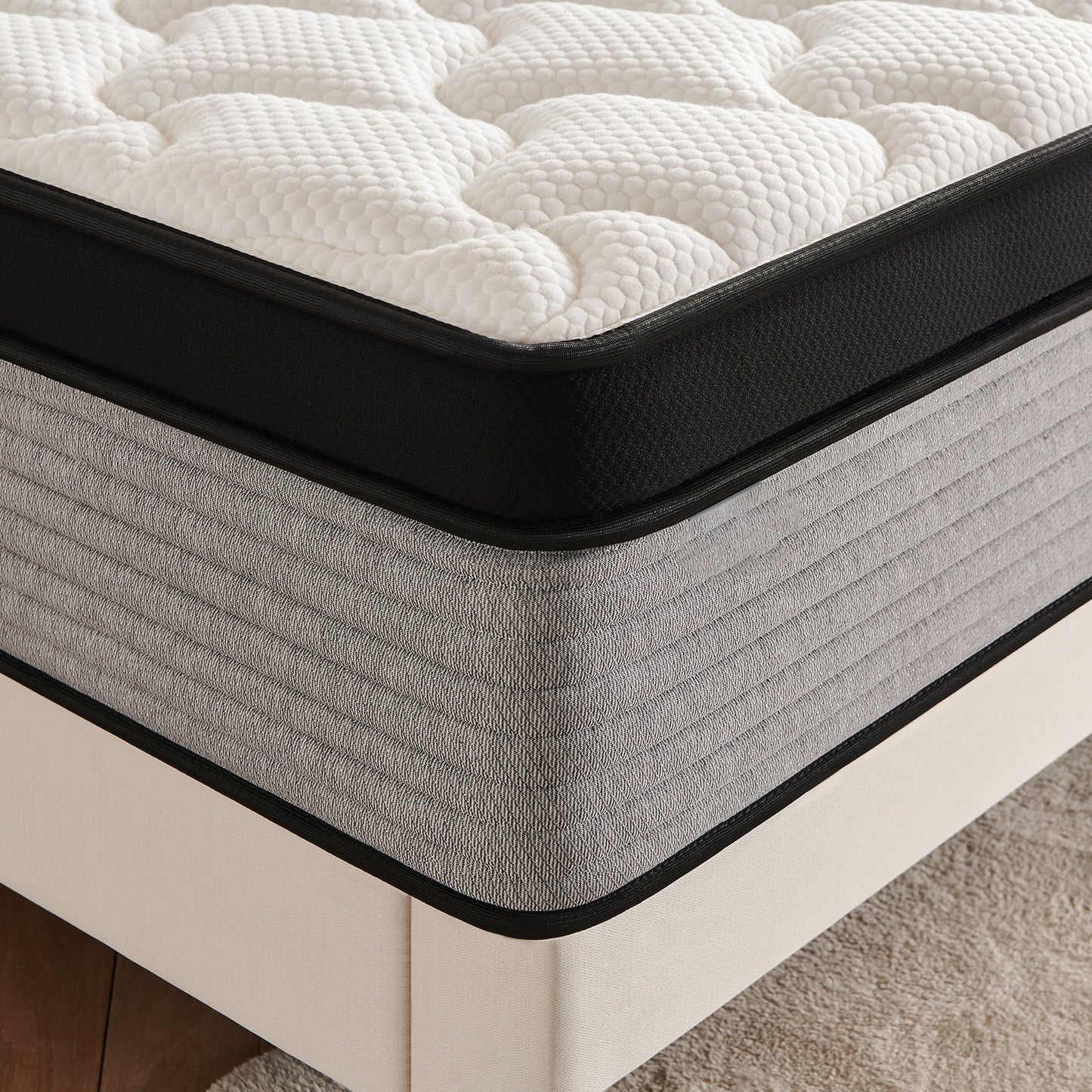 Queen Mattress, JIAVA 10" Hybrid Gel Memory Foam with Individually Wrapped Pocket Coils, Adult
