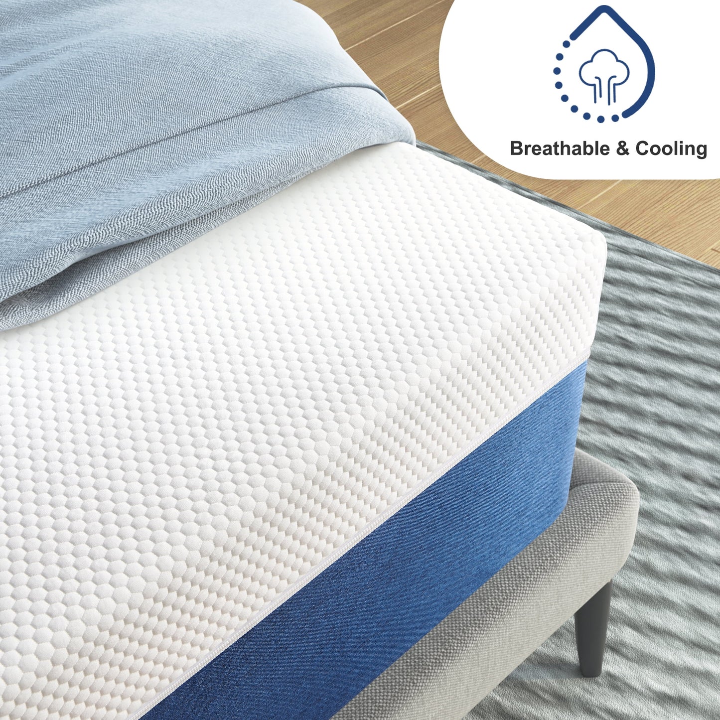 Full Size Mattress, JIAVA 10" Medium Gel Memory Foam Mattress in a Box, Adult - YDA