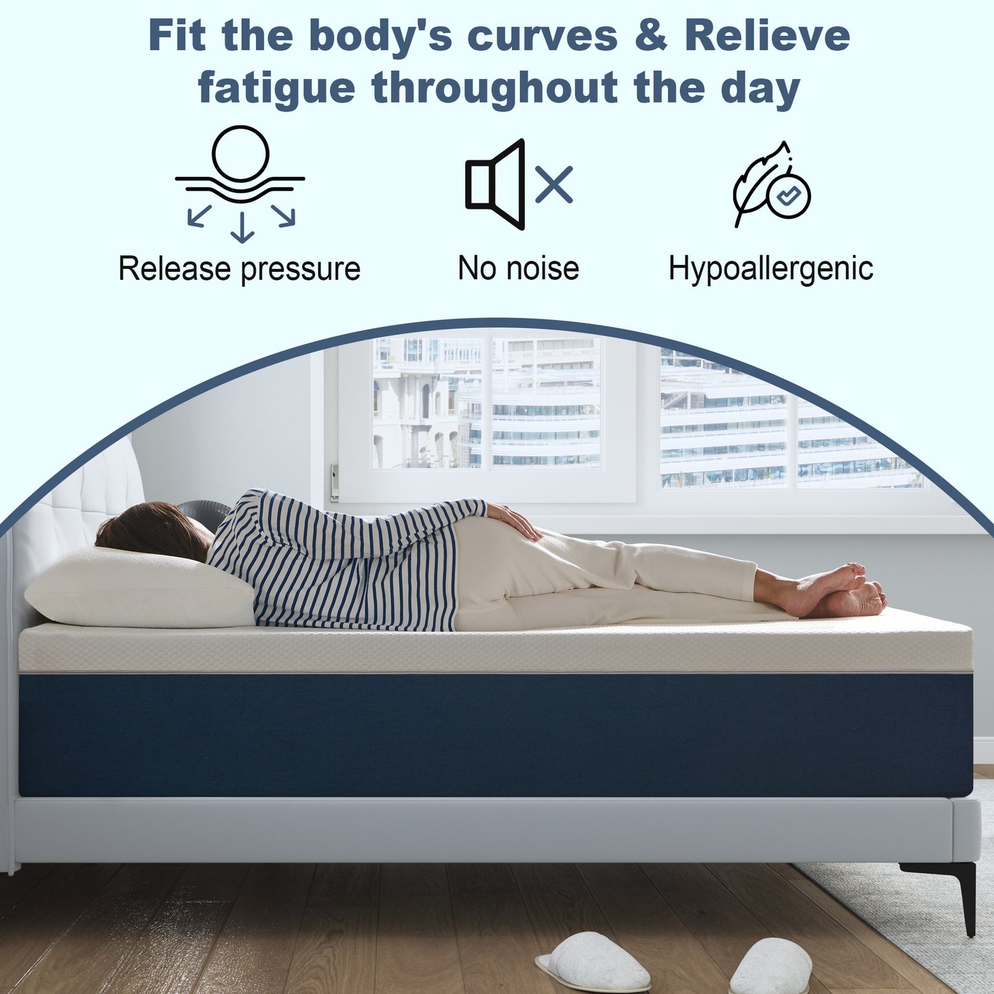 King Size Mattress, GELBIY 14" Medium Gel Memory Foam Mattress in a Box for Adult, Pressure Relief