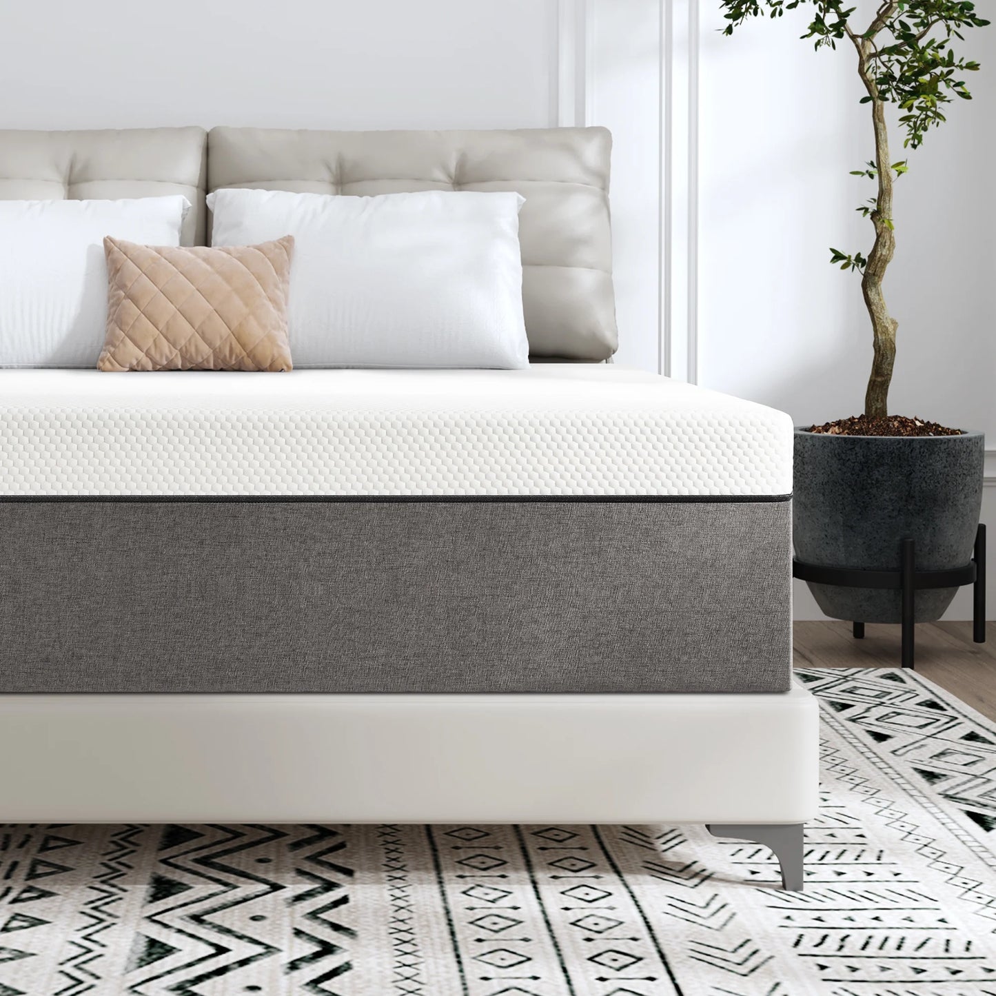 Queen Mattress, JIAVA 10" Queen Size Memory Foam Mattress in a Box, Medium