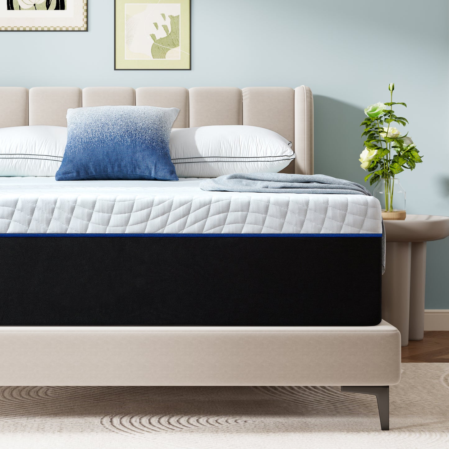 Full Size Mattress, 8" Medium Gel Memory Foam Mattress in a Box，Full Mattress