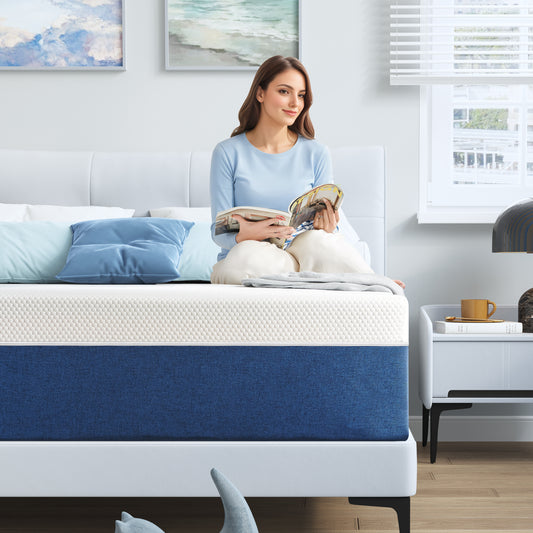 Twin Mattress, GELBIY 8" Medium Gel Memory Foam Mattress in a Box for Adult, Pressure Relief