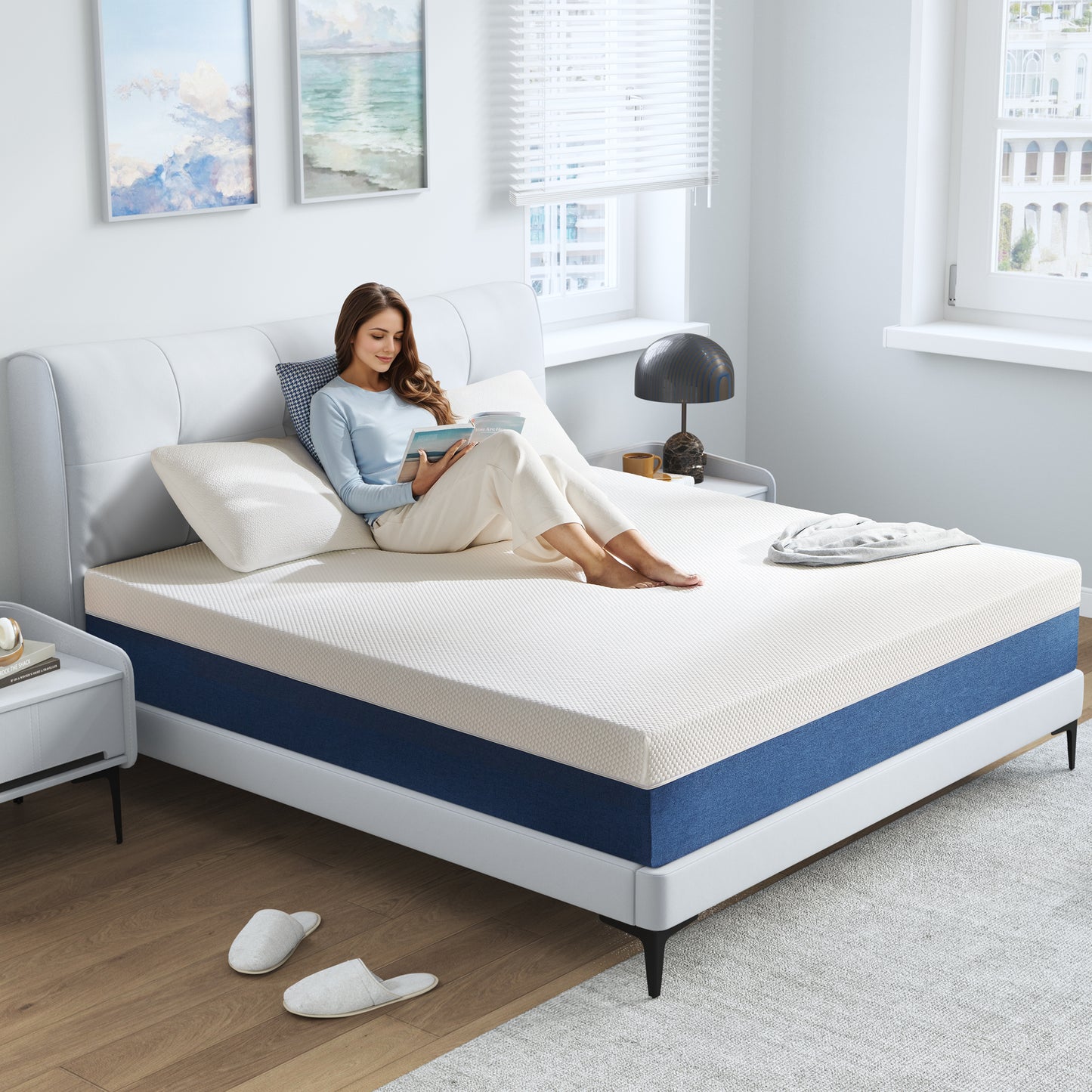 Full Size Mattress, GELBIY 10" Medium Gel Memory Foam Mattress in a Box for Adult, Pressure Relief