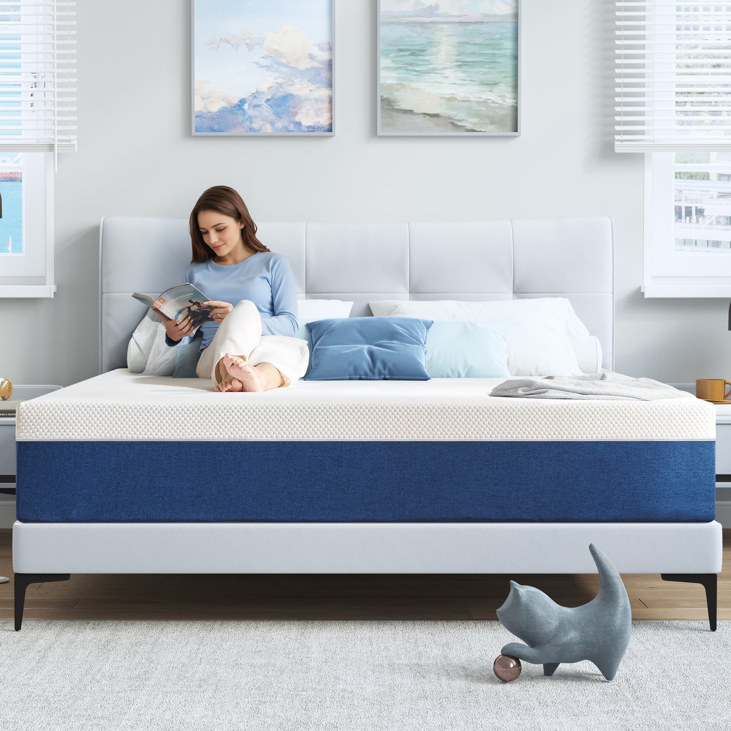 Full Size Mattress, GELBIY 10" Medium Gel Memory Foam Mattress in a Box for Adult, Pressure Relief