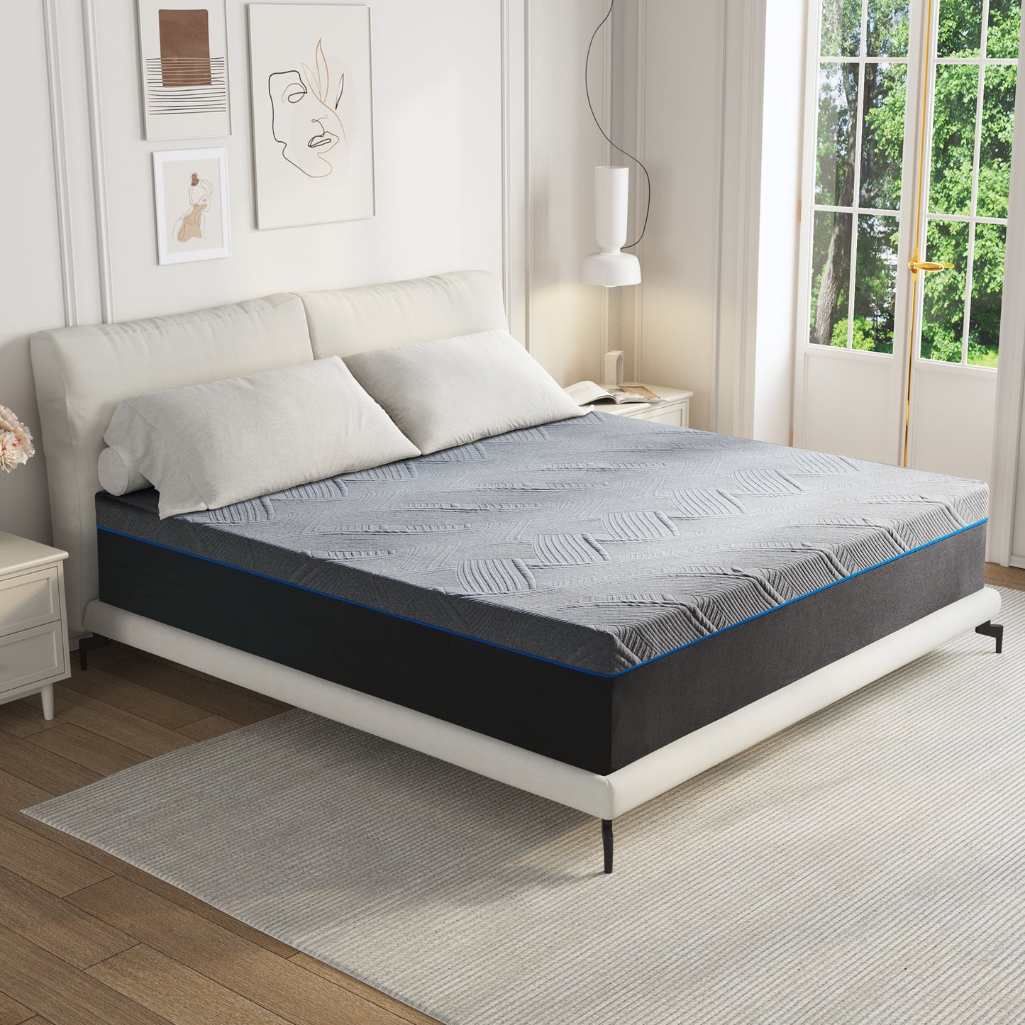 King Size Mattress, 14" Medium Soft Gel Memory Foam Mattress in a Box，King Mattress