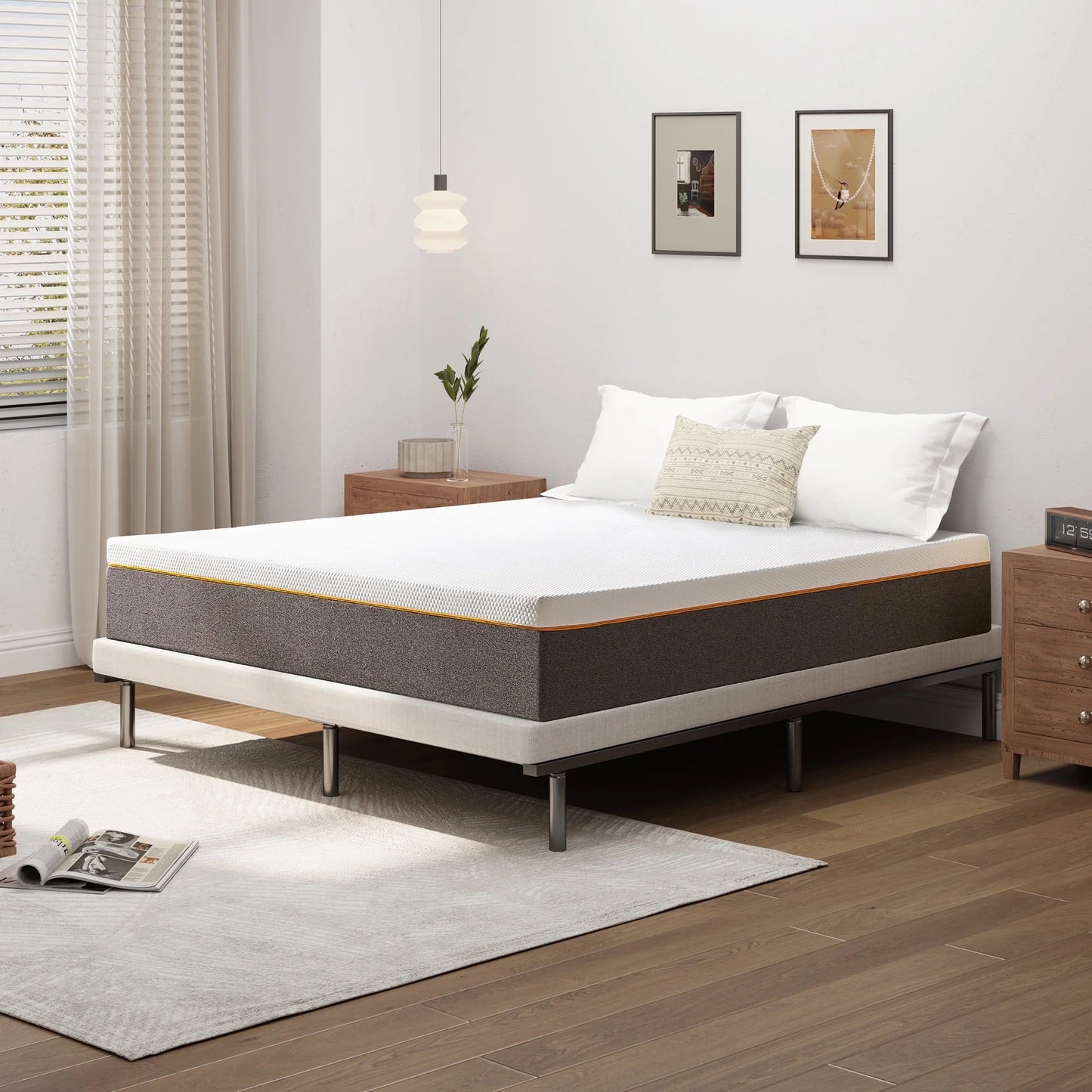 10'' Full Size Mattress, JIAVA Soft Memory Foam Mattress in a Box, King - KFT