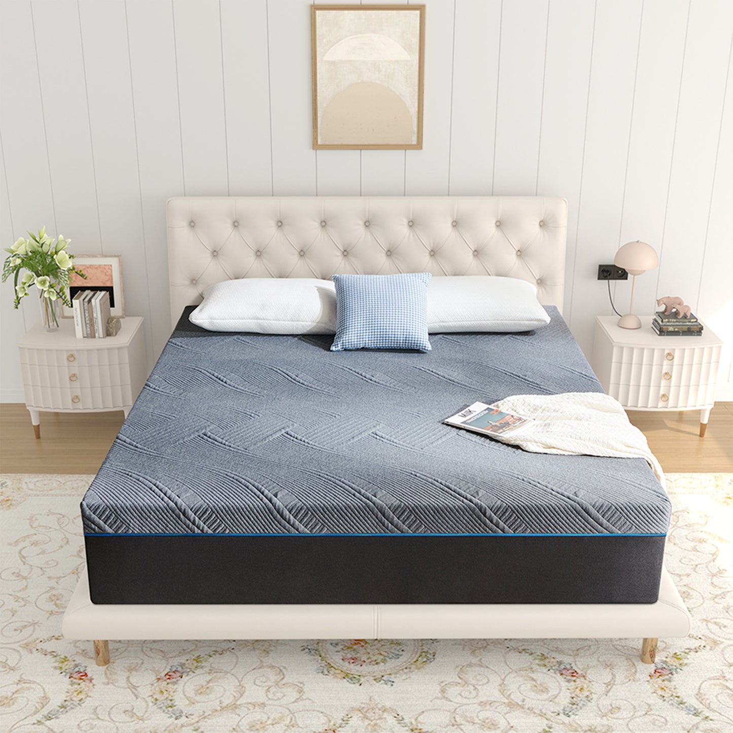 Full Mattress, FCCTO 12" Medium Gel Memory Foam Mattress in a Box，Full Size Mattress