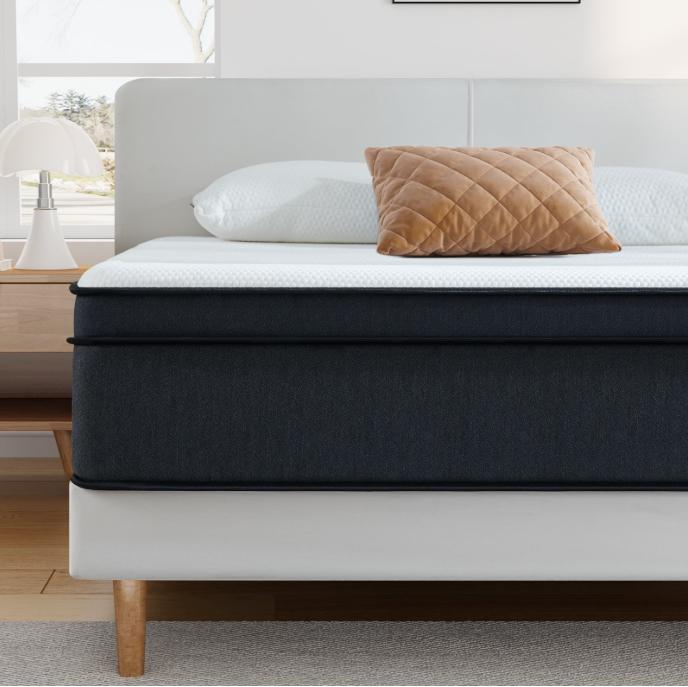 Queen Mattress, JIAVA 12 in Medium Hybrid Innerspring Mattress in a Box, Queen Size Mattress