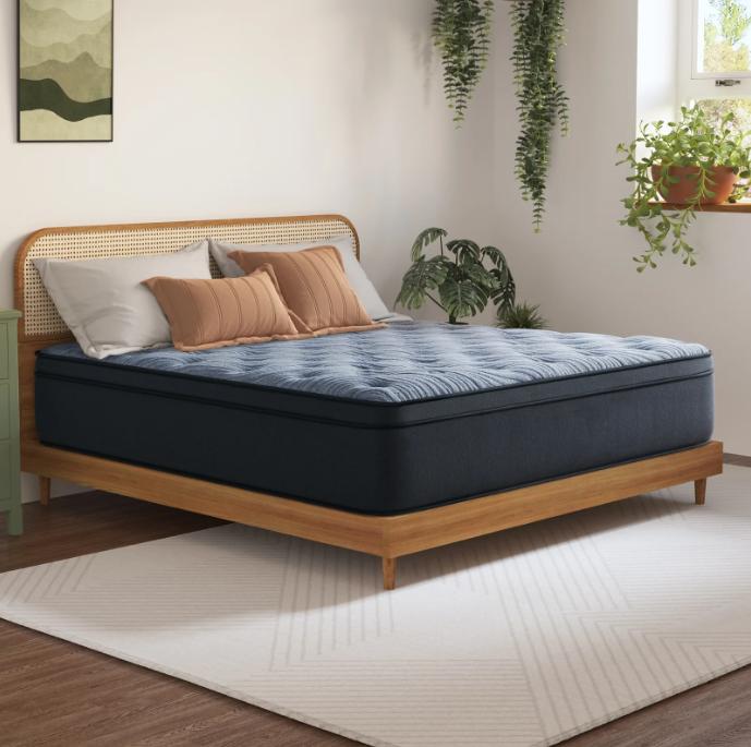Queen Mattress, JIAVA 12 inch Hybrid Mattress Medium Firm Innerspring Mattress in a Box，Queen Size Mattreses