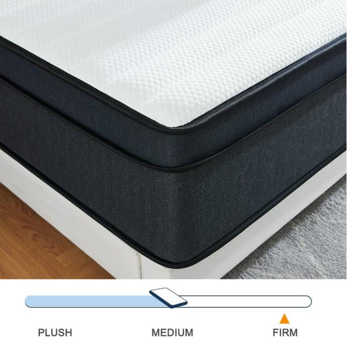 Queen Mattress, JIAVA 12 in Medium Hybrid Innerspring Mattress in a Box, Queen Size Mattress