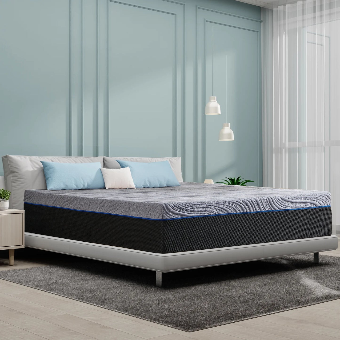 King Mattress, 14" King Size Memory Foam Mattress in a Box, Medium