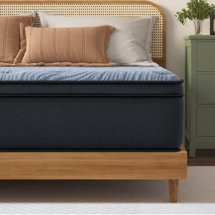 Queen Mattress, JIAVA 12 inch Hybrid Mattress Medium Firm Innerspring Mattress in a Box，Queen Size Mattreses