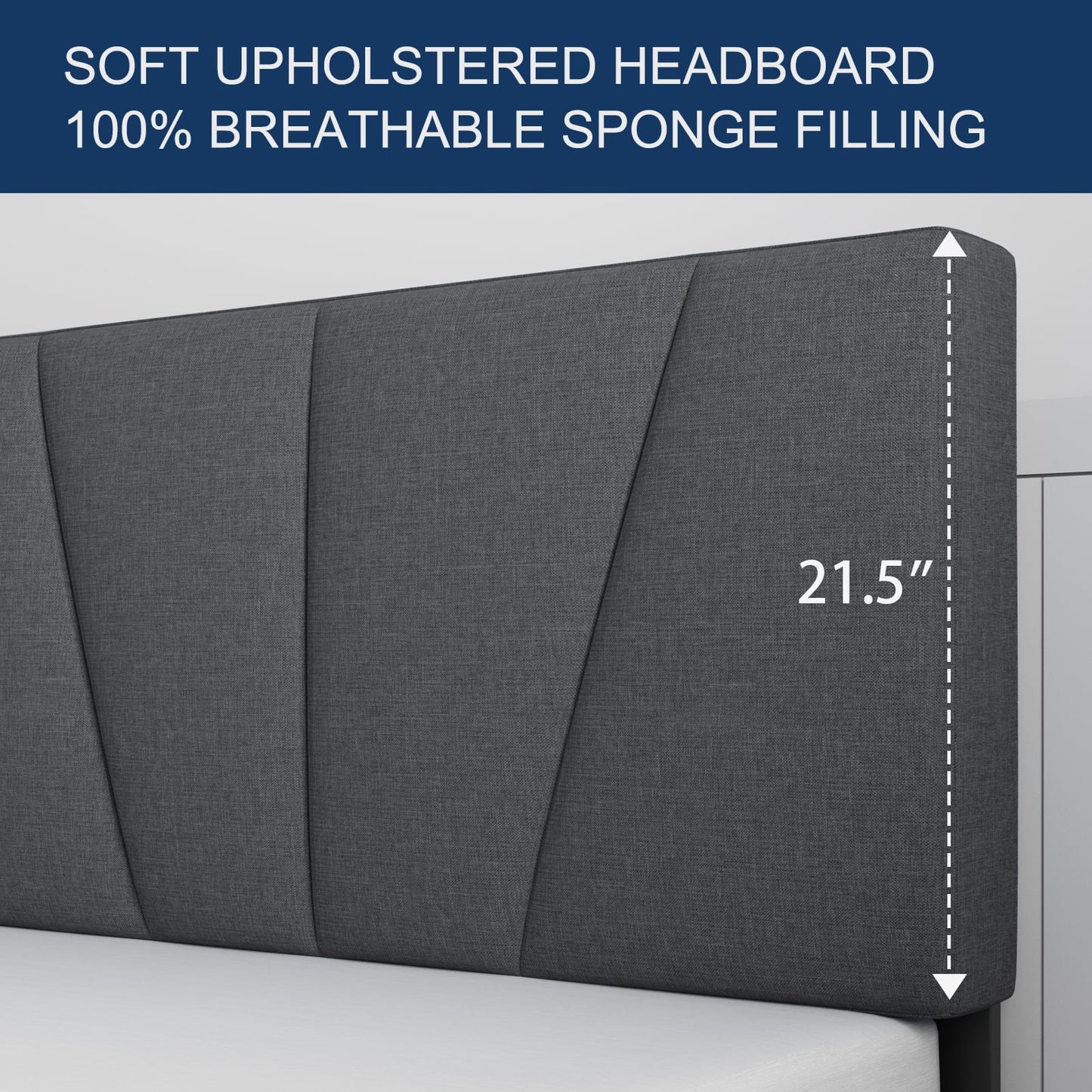 Platform Bed with Wingback Headboard - 6905