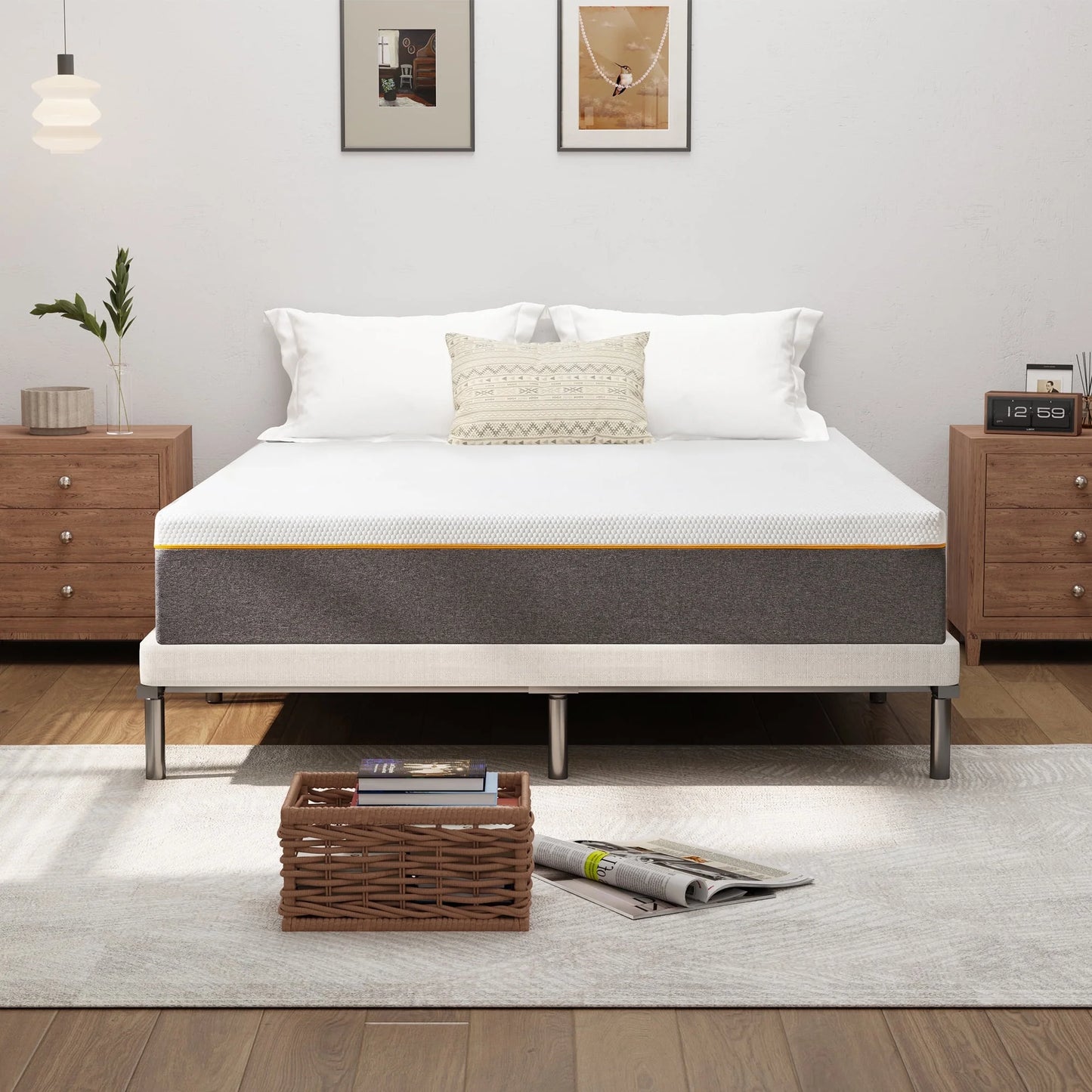 10'' Full Size Mattress, JIAVA Soft Memory Foam Mattress in a Box, King - KFT