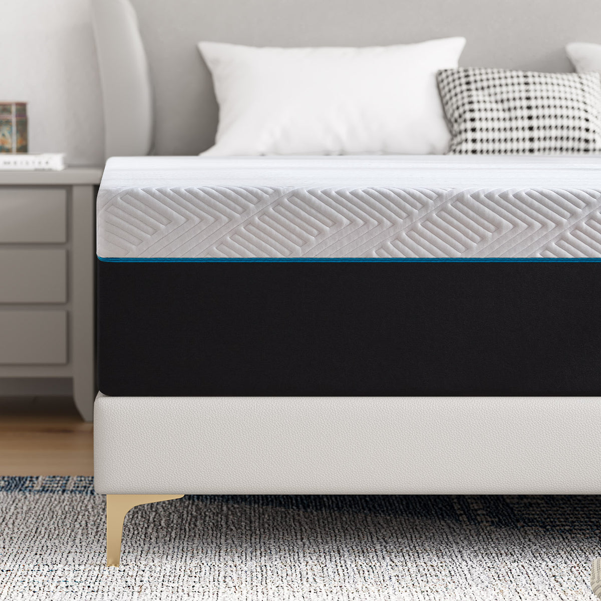 Twin Mattress, 8" Medium Gel Memory Foam Mattress in a Box，Twin Size Mattress