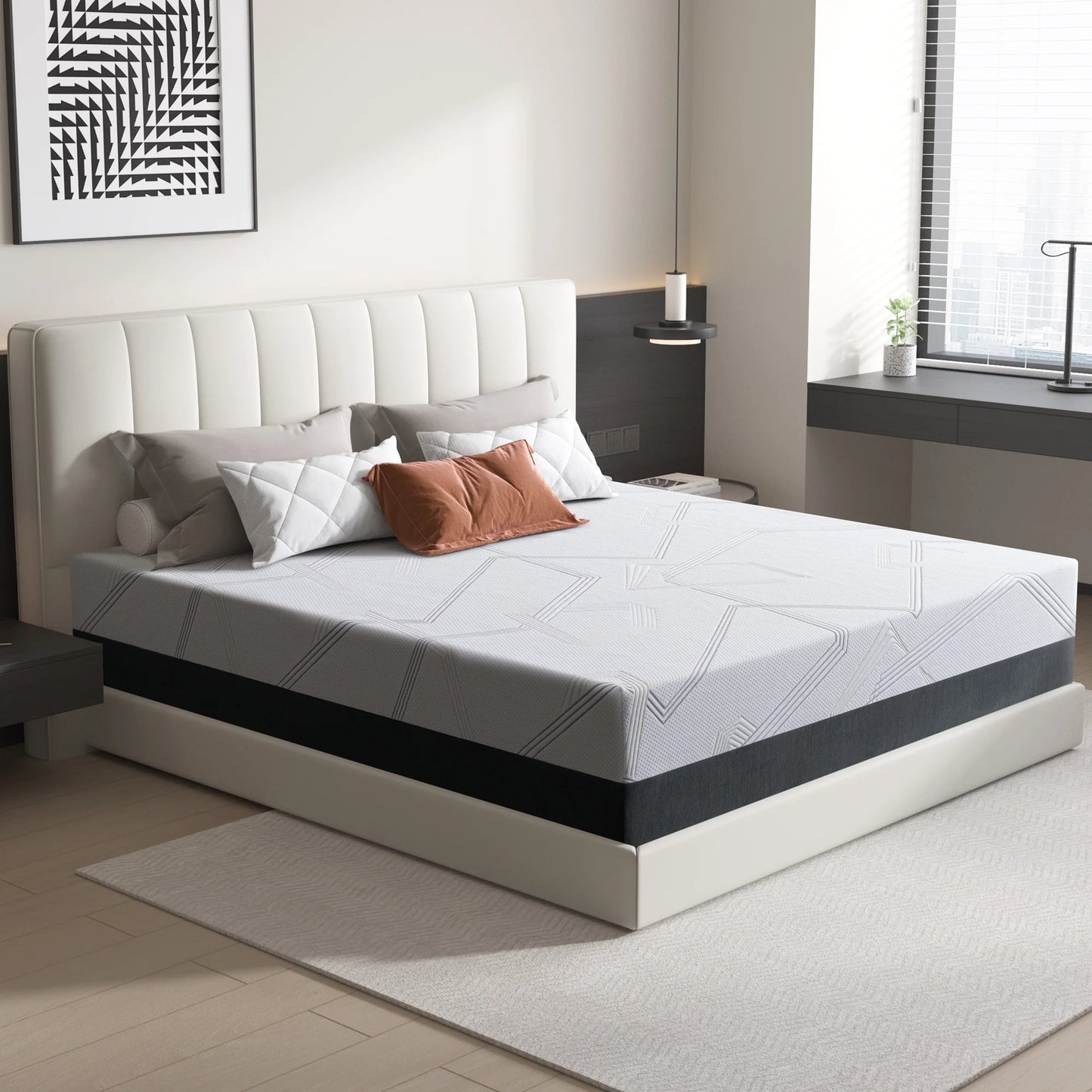 Full Mattress, ZETDIY 12" Medium Gel Memory Foam Mattress in a Box，Full Size Mattress,Made in USA