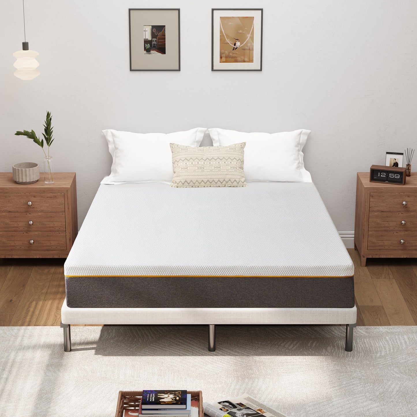 10'' Full Size Mattress, JIAVA Soft Memory Foam Mattress in a Box, King - KFT