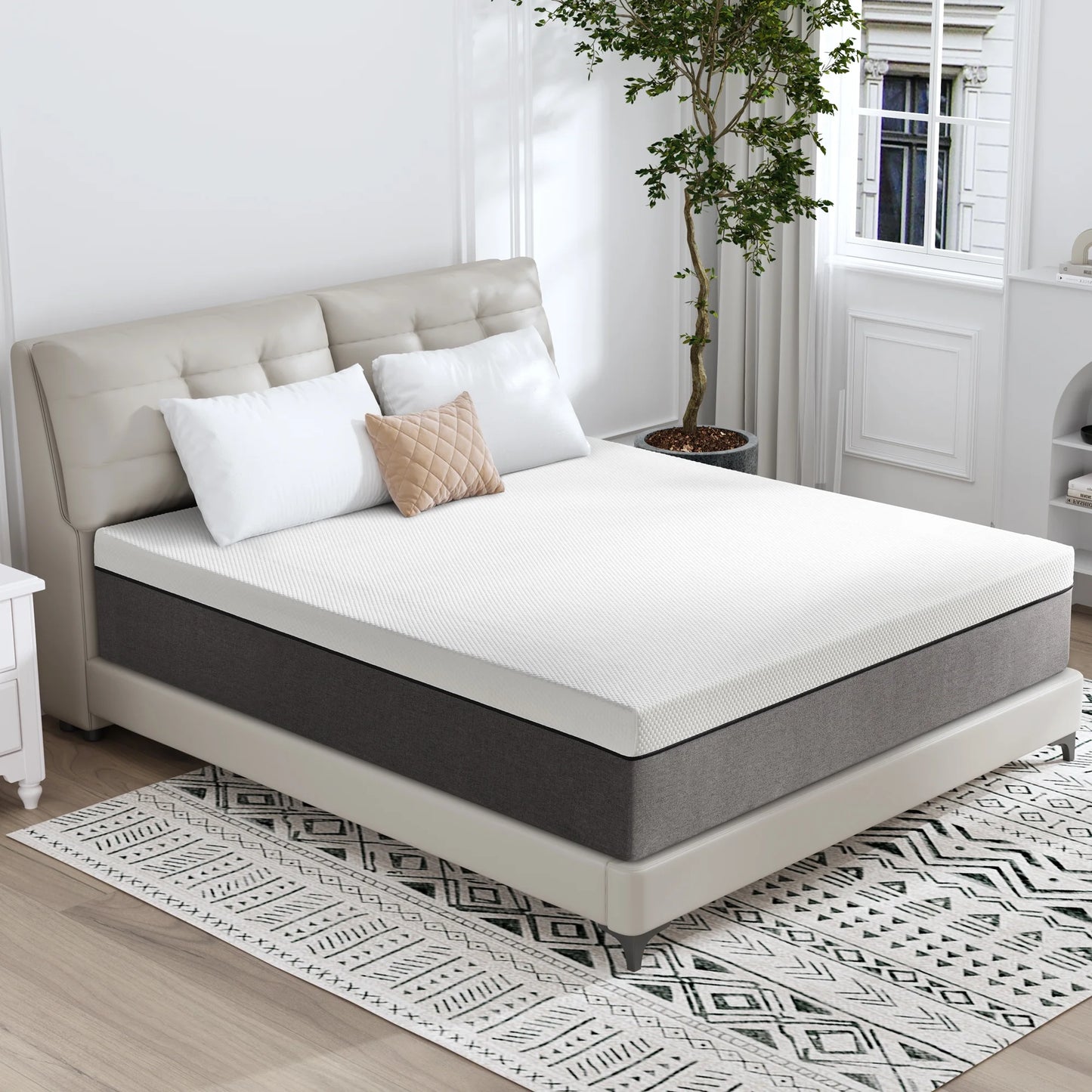 Queen Mattress, JIAVA 12" Queen Size Memory Foam Mattress in a Box, Medium