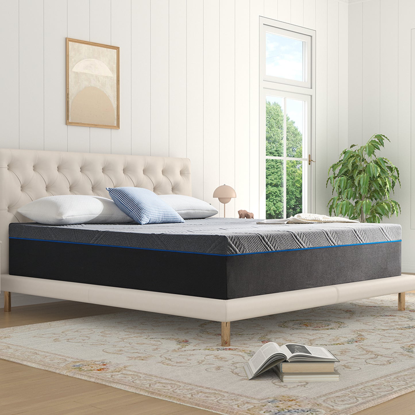 Full Mattress, FCCTO 12" Medium Gel Memory Foam Mattress in a Box，Full Size Mattress
