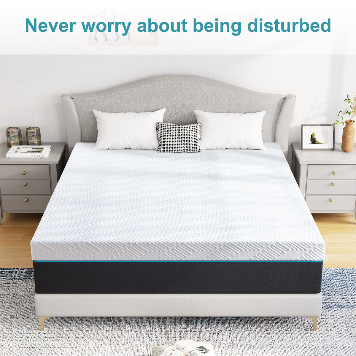 Twin Mattress, 8" Medium Gel Memory Foam Mattress in a Box，Twin Size Mattress