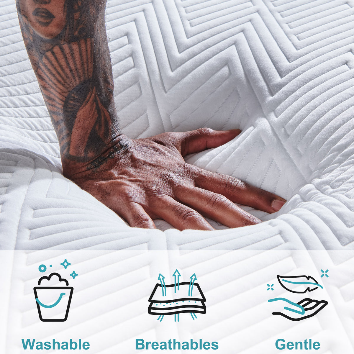 Twin Mattress, 8" Medium Gel Memory Foam Mattress in a Box，Twin Size Mattress