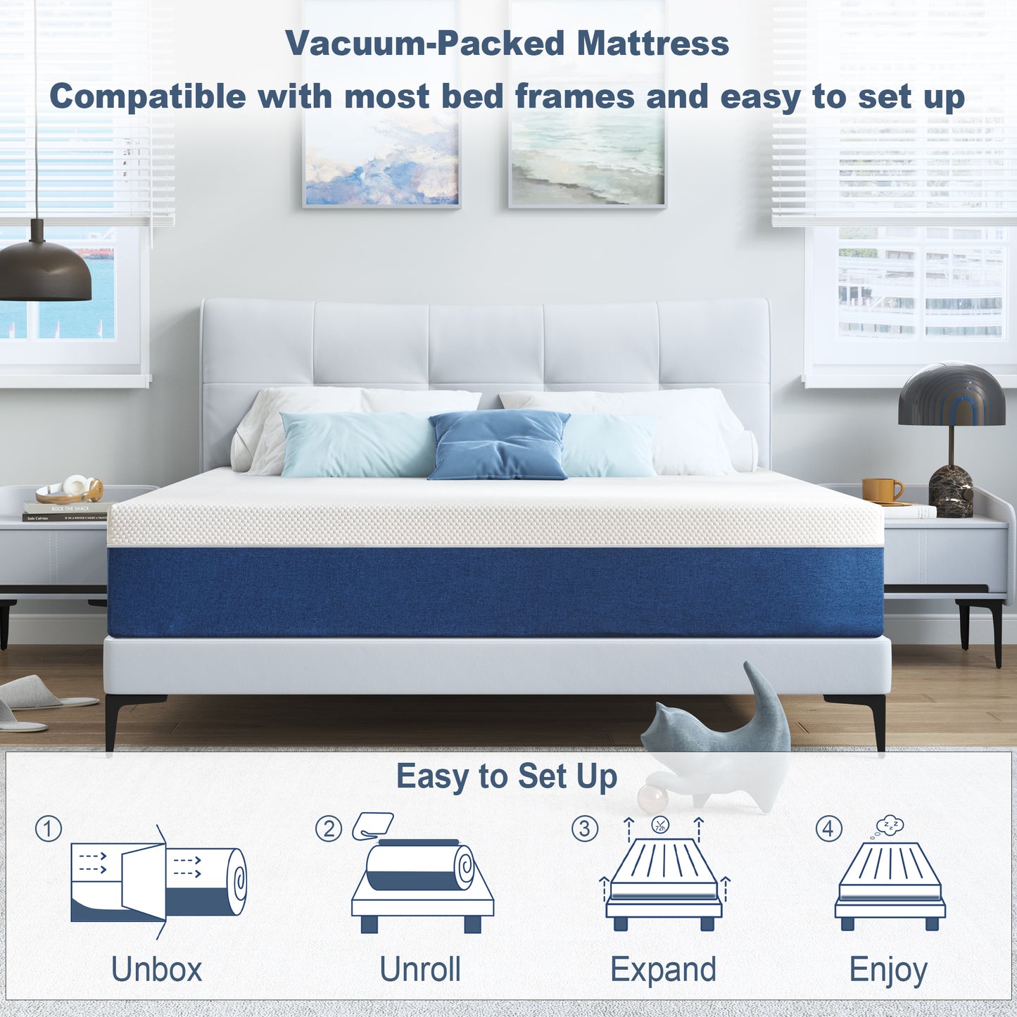 Twin Mattress, GELBIY 10" Medium Gel Memory Foam Mattress in a Box for Adult, Pressure Relief