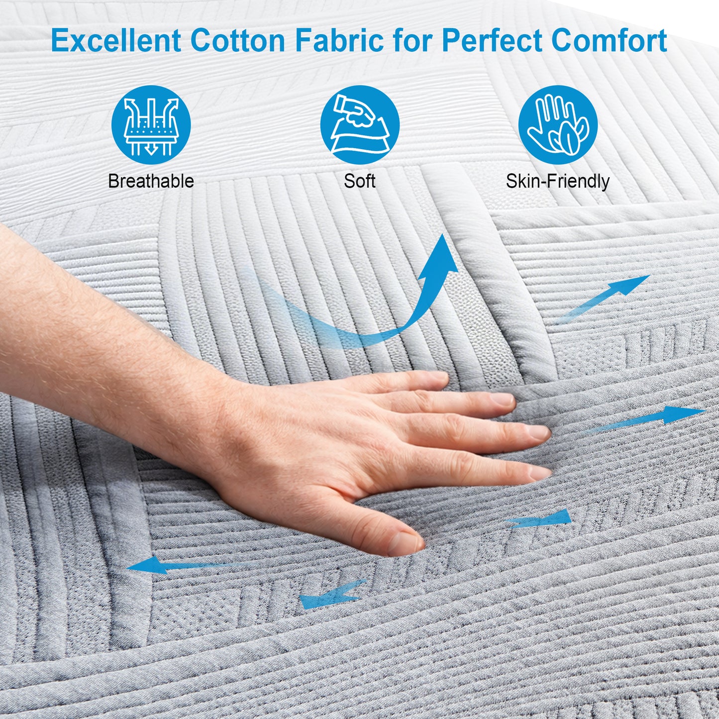 King Size Mattress, 14" Medium Soft Gel Memory Foam Mattress in a Box，King Mattress