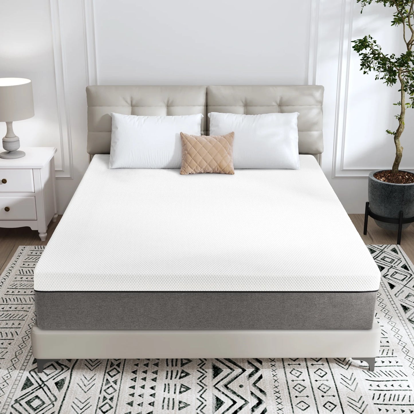 Queen Mattress, JIAVA 10" Queen Size Memory Foam Mattress in a Box, Medium