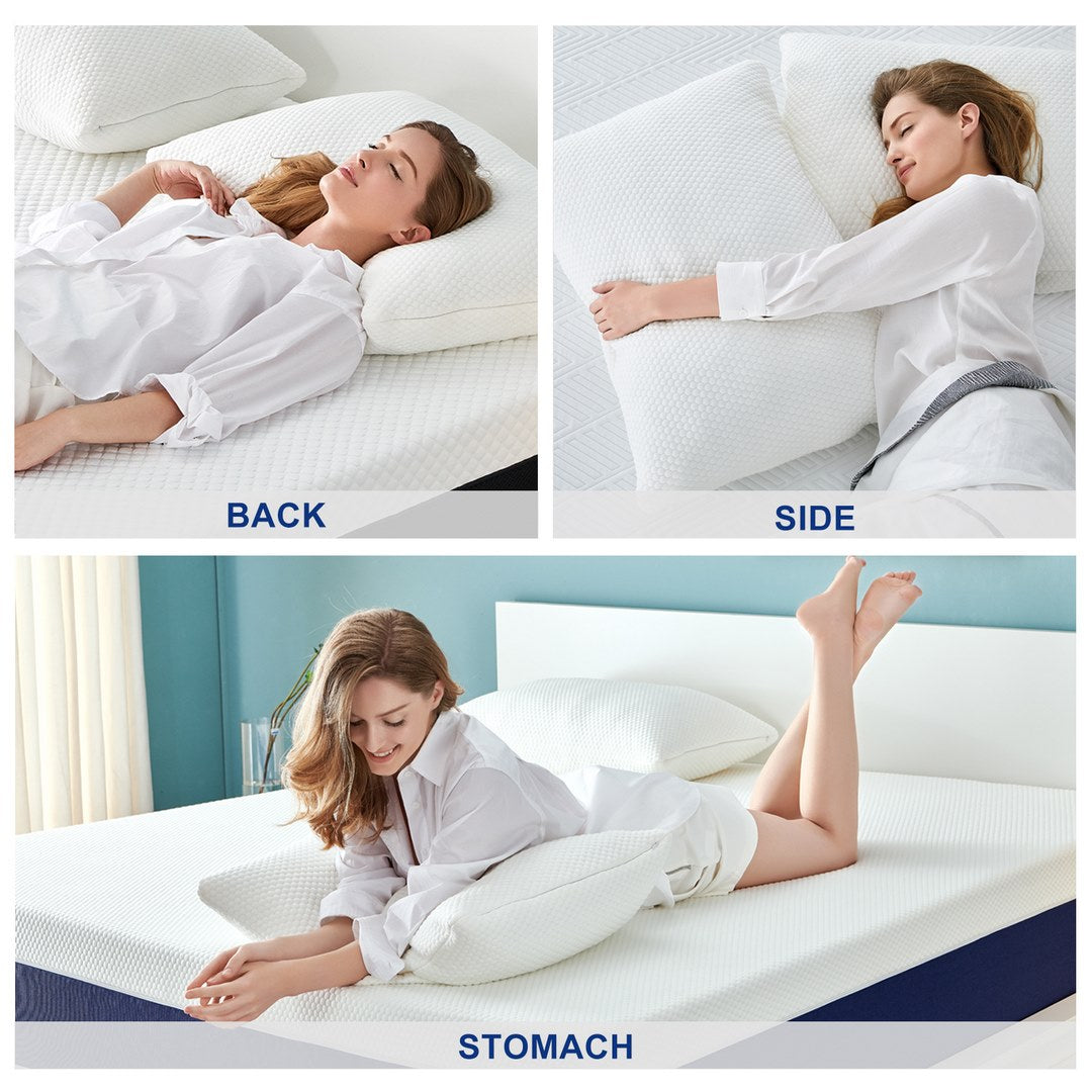 wuleitex QCA Memory Foam Pillows 2 Pack for Back and Side Sleeper