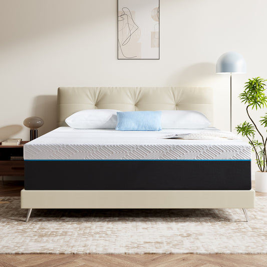 Queen Mattress, 14" Queen Gel Memory Foam Mattress in a Box Breathable Comfortable