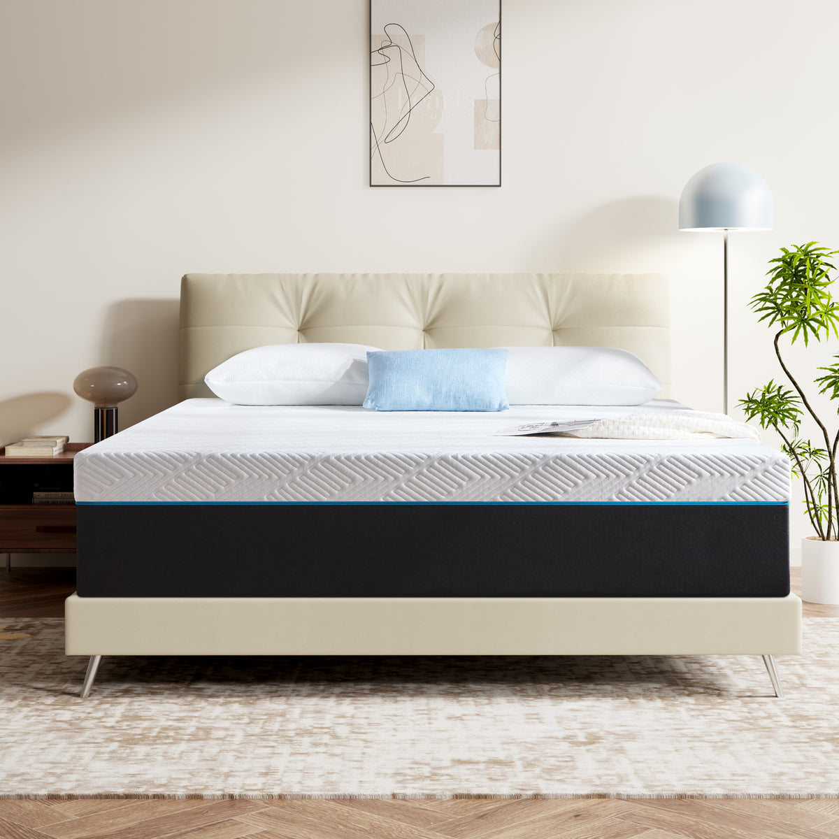 King Size Mattress, 10" Gel Memory Foam Mattress in a Box Breathable Comfortable