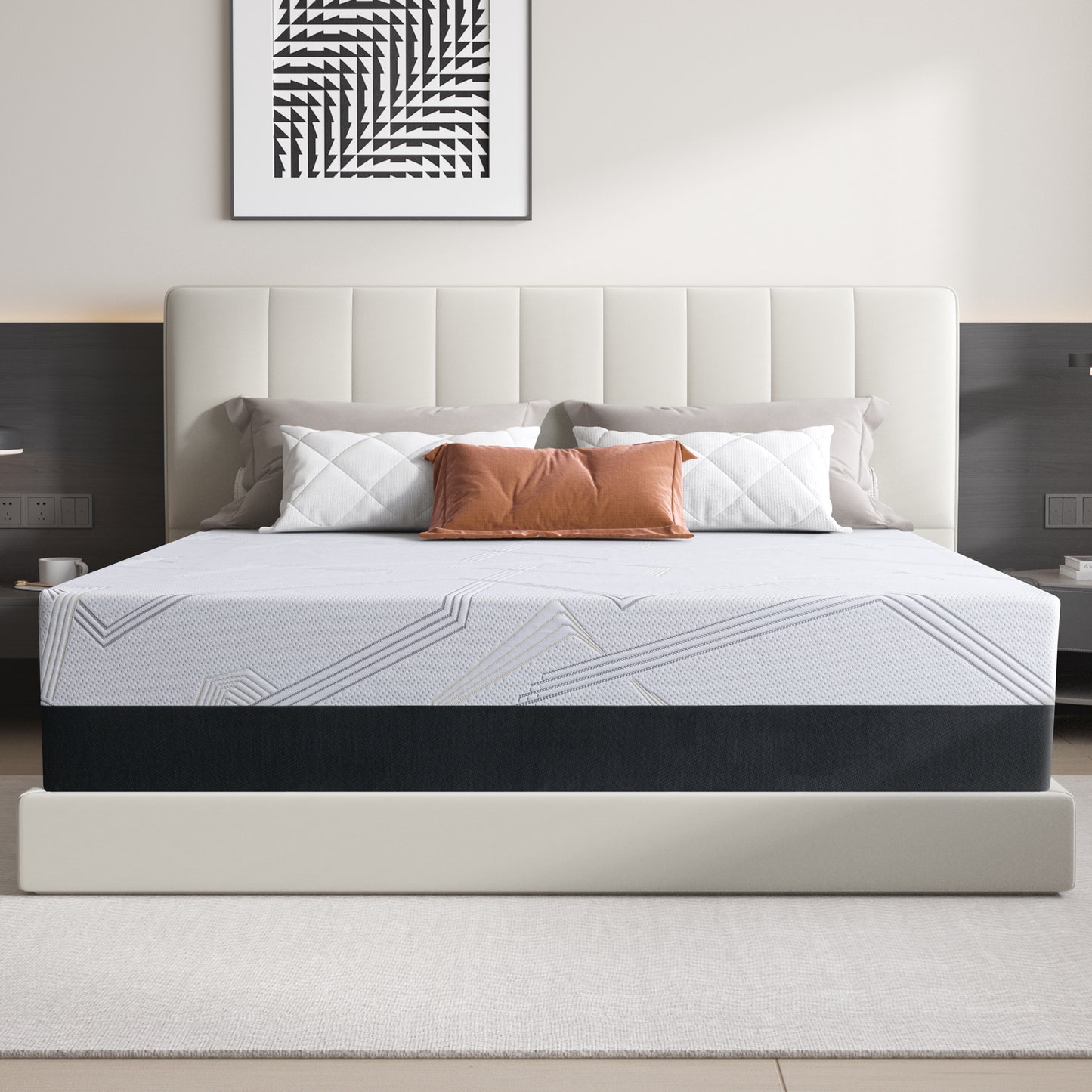 Full Mattress, ZETDIY 12" Medium Gel Memory Foam Mattress in a Box，Full Size Mattress,Made in USA