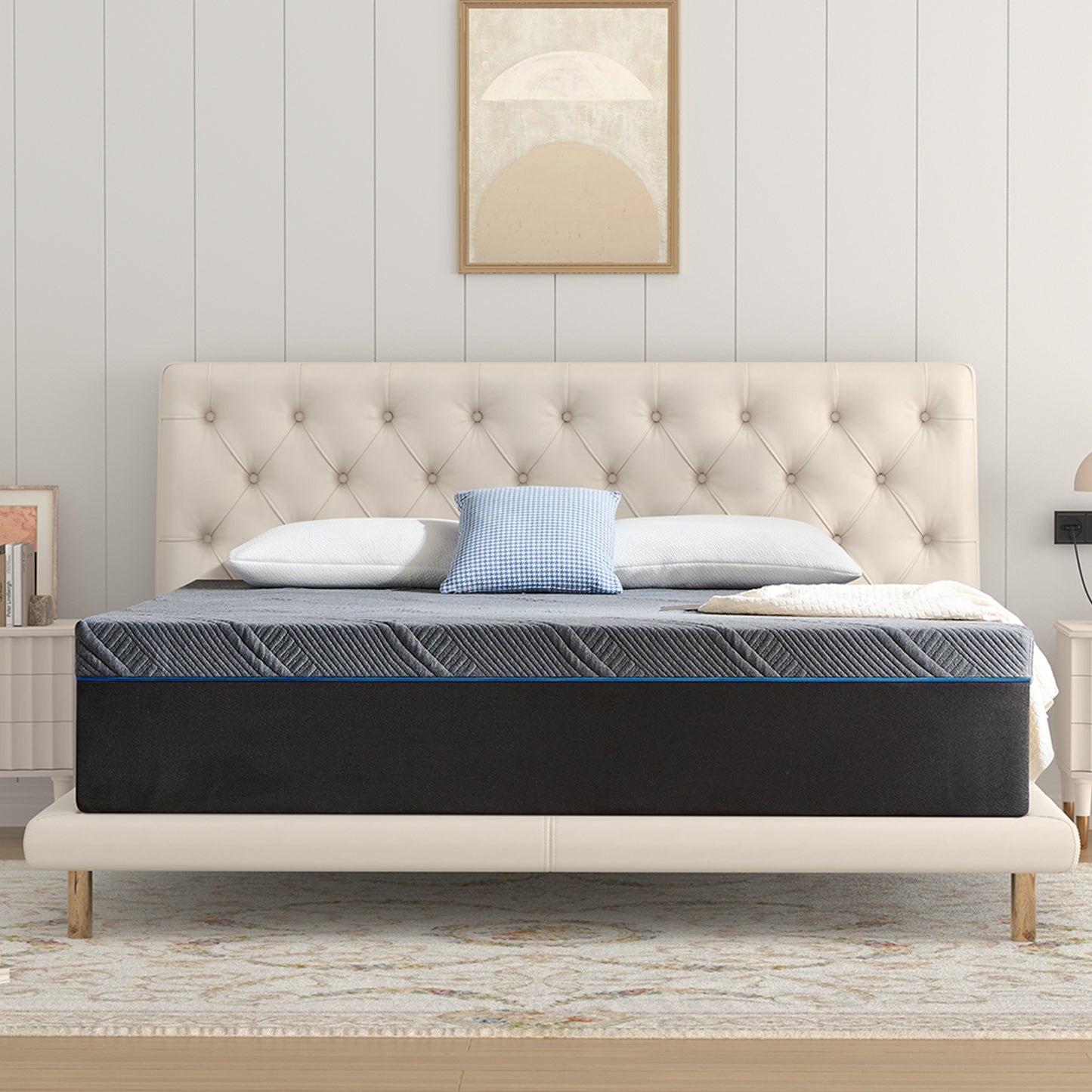 Full Mattress, FCCTO 12" Medium Gel Memory Foam Mattress in a Box，Full Size Mattress