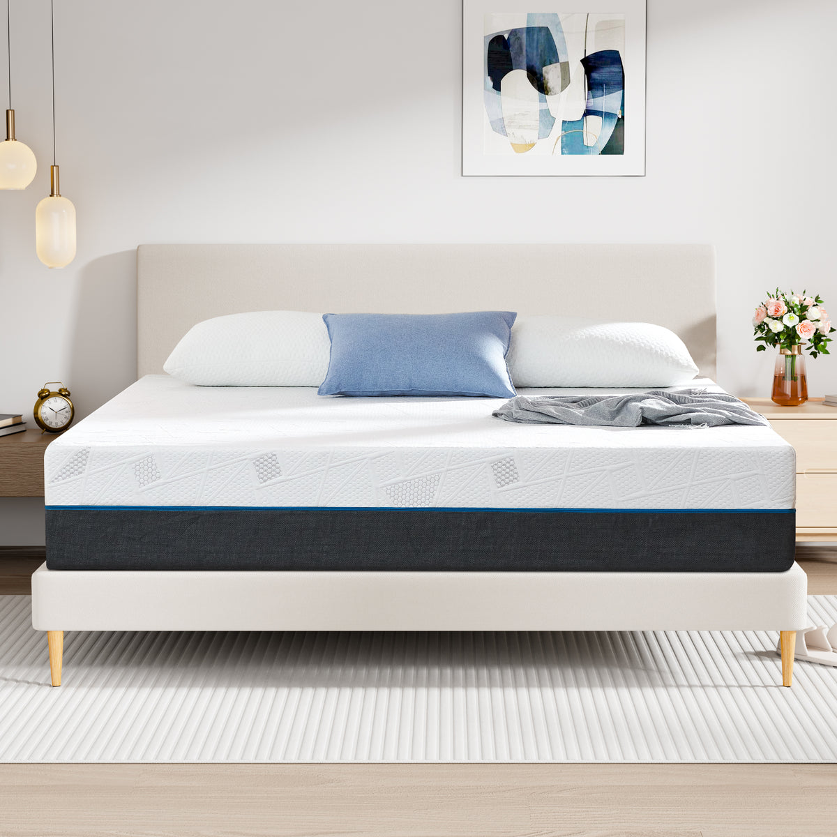 Queen Mattress, GELBIY 10" Queen Gel Memory Foam Mattress in a Box  Breathable Cover