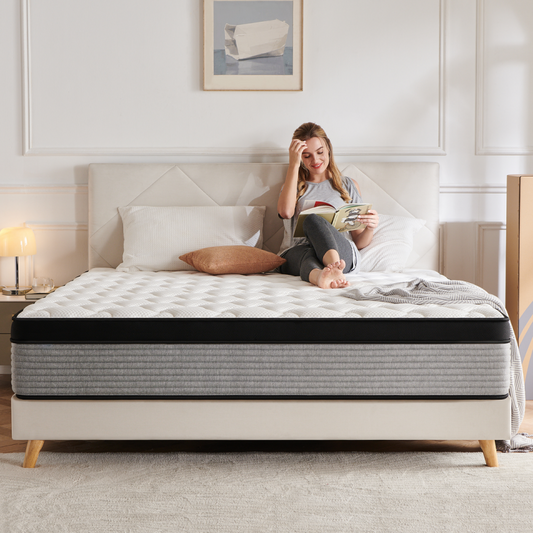 Queen Mattress, JIAVA 10" Hybrid Gel Memory Foam with Individually Wrapped Pocket Coils, Adult