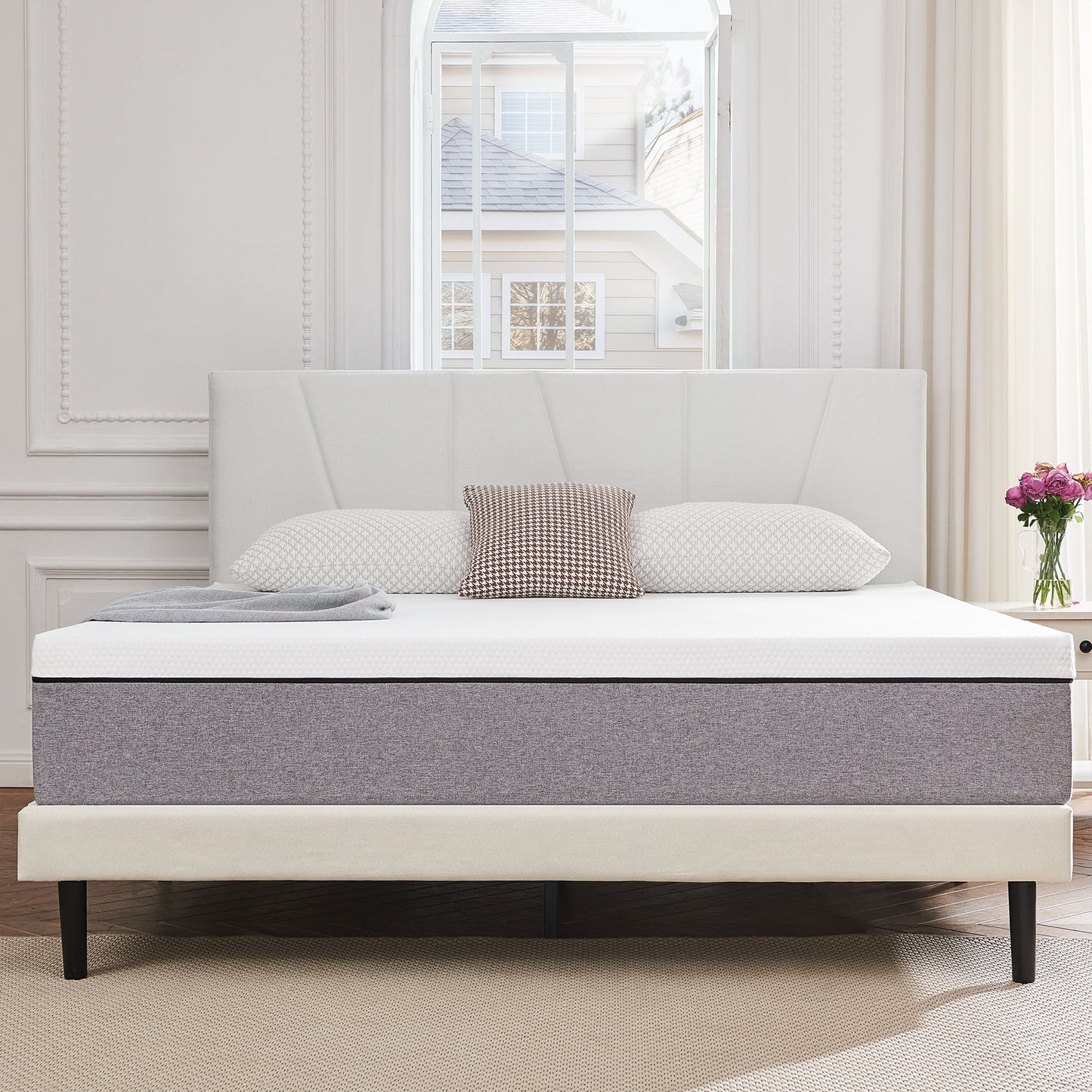 King Size Mattress, JIAVA 12" King Memory Foam Mattress in a Box, Medium