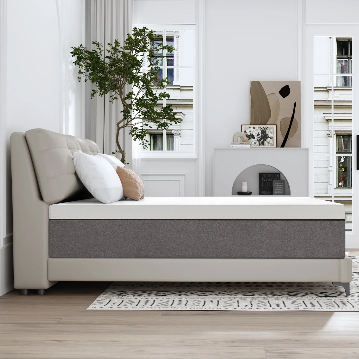 Queen Mattress, JIAVA 10" Queen Size Memory Foam Mattress in a Box, Medium