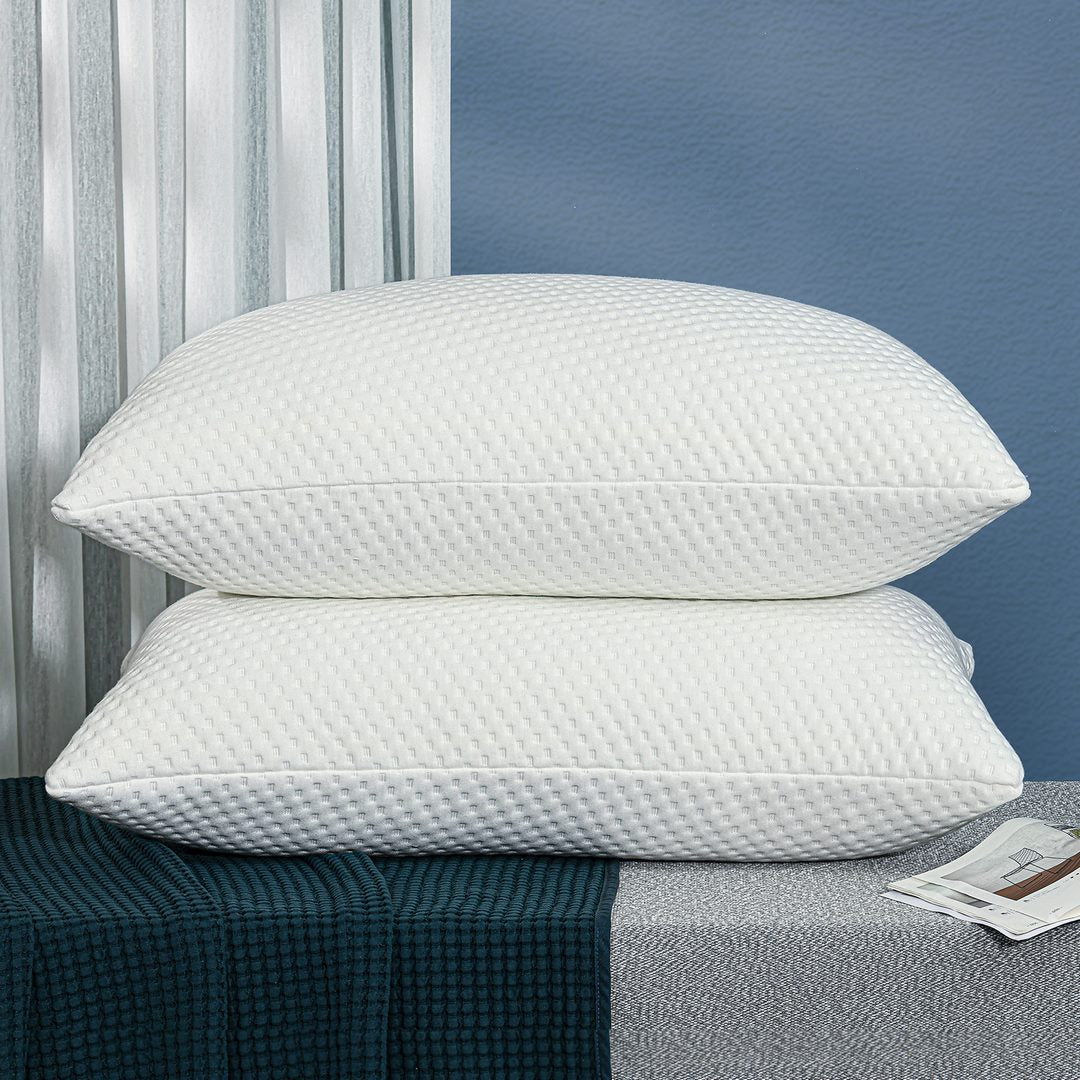 wuleitex QCB Memory Foam Pillows 2 Pack for Back and Side Sleeper